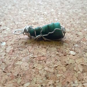 Raw Emerald Necklace Pendant